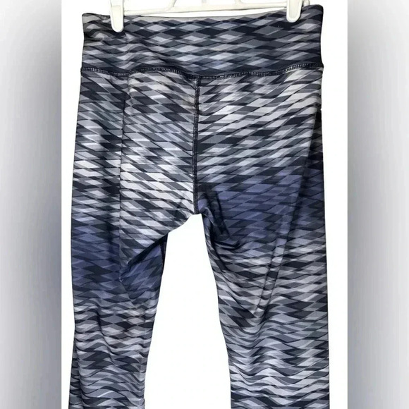 Head Women’s Tight Fit Leggings Geometric Patterned Blue Gray Size Medium EUC - Picture 3 of 13